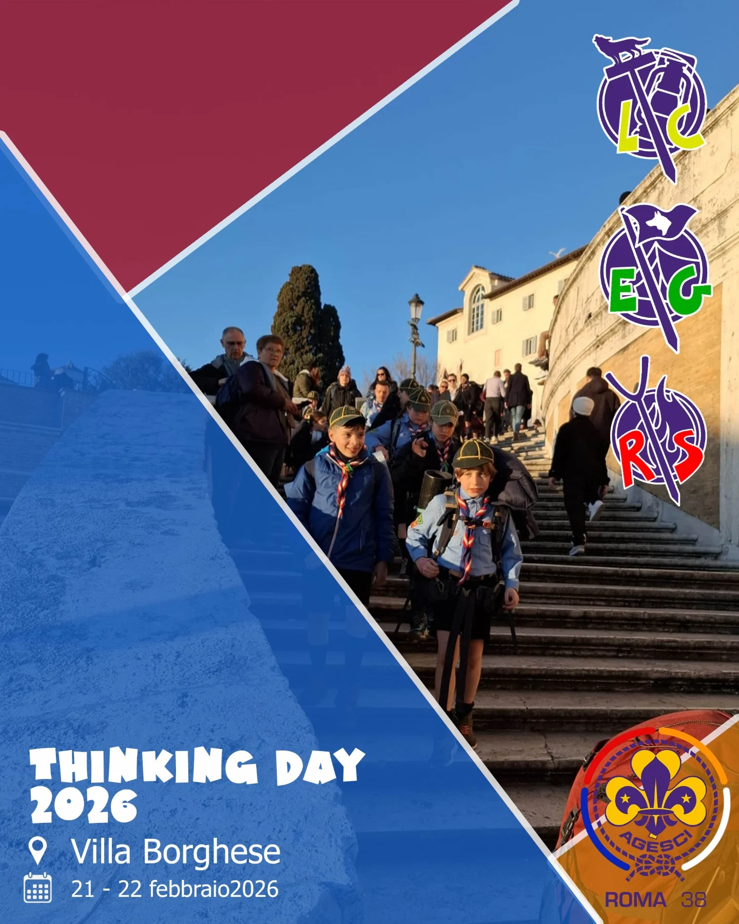 Thinking Day 2026 a Villa Borghese: branco, reparto e clan tutti insieme per riflettere sull'attuali